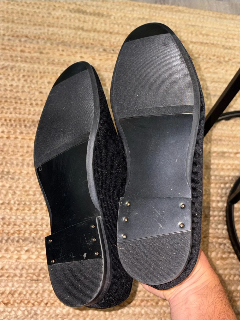Giorgio Brutini Black Suede Slip-On Dress Loafers